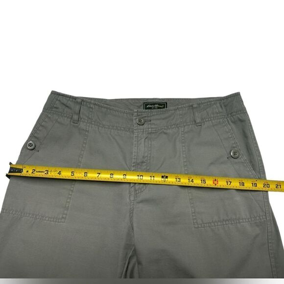 Eddie Bauer Gray High Waisted Straight Leg Cargo Style Pants Grey Loose Fit - Picture 11 of 12